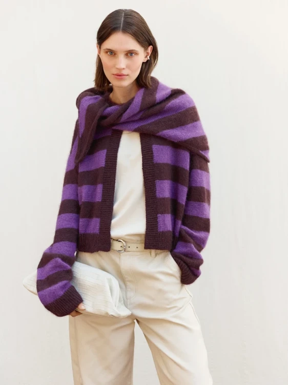 Wzór druty Sandnes Garn Mango Cardigan 2606_05 - w języku angielskim