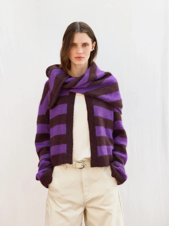 Wzór druty Sandnes Garn Mango Cardigan 2606_05 - w języku angielskim