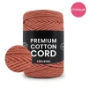 PREMIUM sznurek bawełniany by KOKONKI 3mm / rolka 100m / 327 cegła