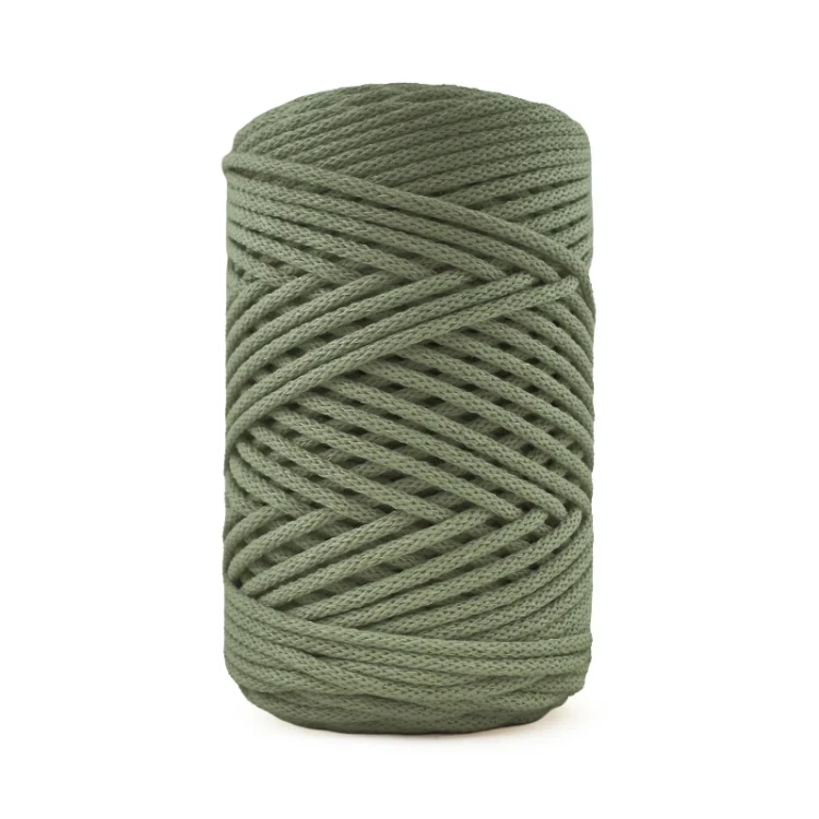 PREMIUM sznurek bawełniany by KOKONKI 3mm / rolka 100m / 379 khaki