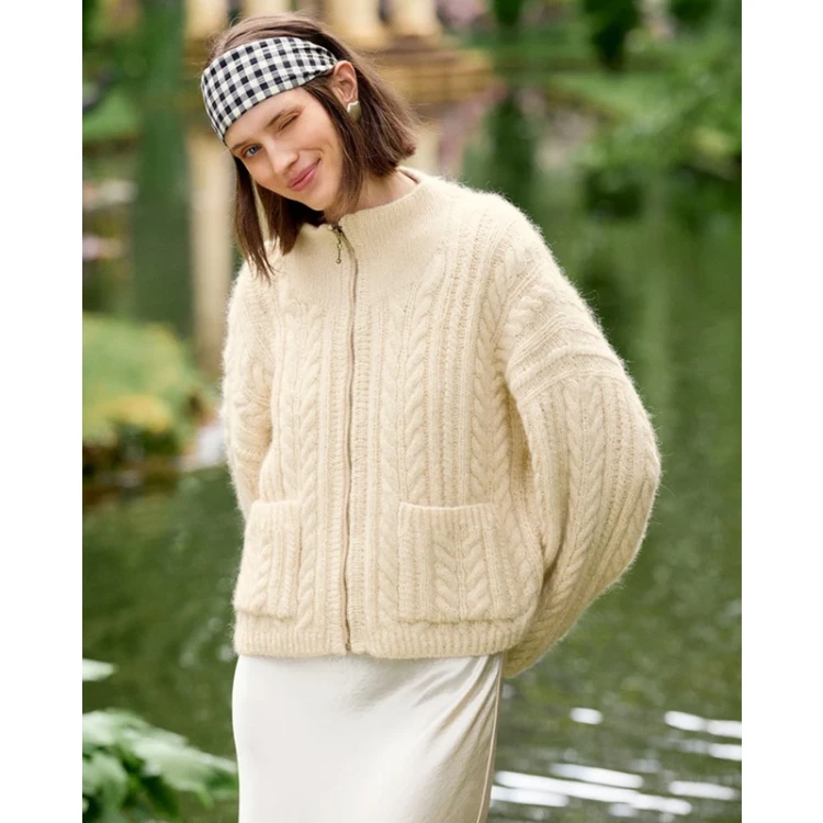Wzór druty Sandnes Garn Kaja Jacket 2606_07 - w języku angielskim