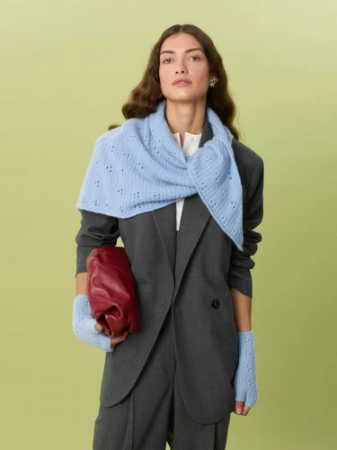 Wzór druty Sandnes Garn Miu Pointelle Shawl 2607_03 - w języku angielskim