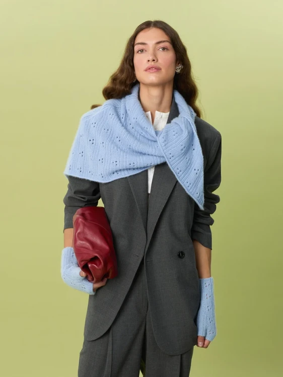 Wzór druty Sandnes Garn Miu Pointelle Shawl 2607_03 - w języku angielskim