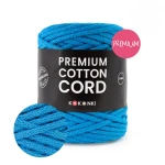 PREMIUM sznurek bawełniany by KOKONKI 5mm / rolka 100m / lazur - OUTLET