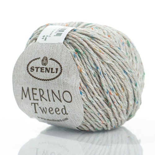 Włóczka Stenli Merino Tweed 08019 / popielaty