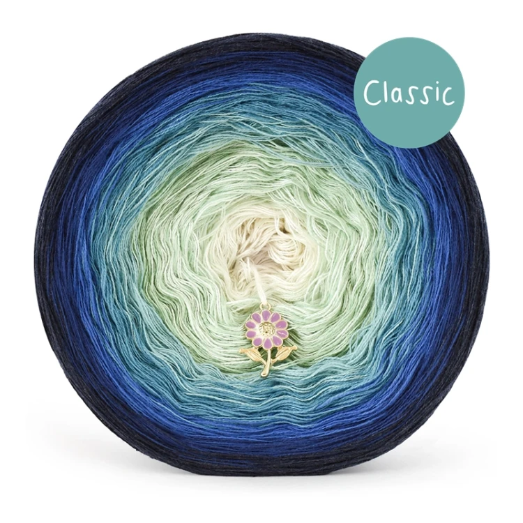 KOKONEK Classic B351 Stroiczka - Navy melanż/zgaszony granat/atrament/jasny petrol/patyna/szałwia/jasna pistacja/krem