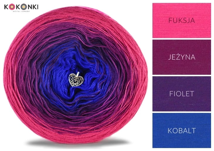 KOKONEK Fuksja/jeżyna/fiolet/kobalt