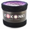 KOKONEK Czarny/fiolet/jasny fiolet/blady fiolet/biały