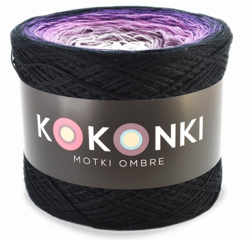 KOKONEK Czarny/fiolet/jasny fiolet/blady fiolet/biały