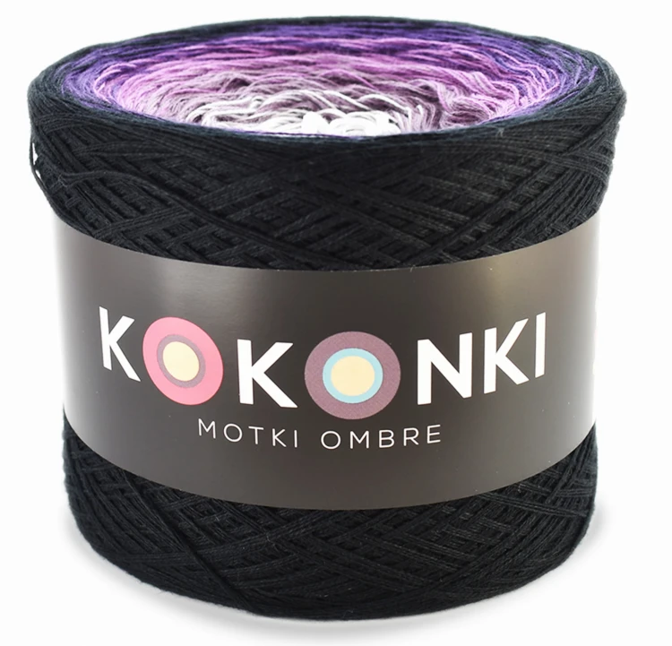 KOKONEK Czarny/fiolet/jasny fiolet/blady fiolet/biały