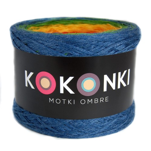 KOKONEK Indygo melanż/paproć/kurkuma/koniak/burgund
