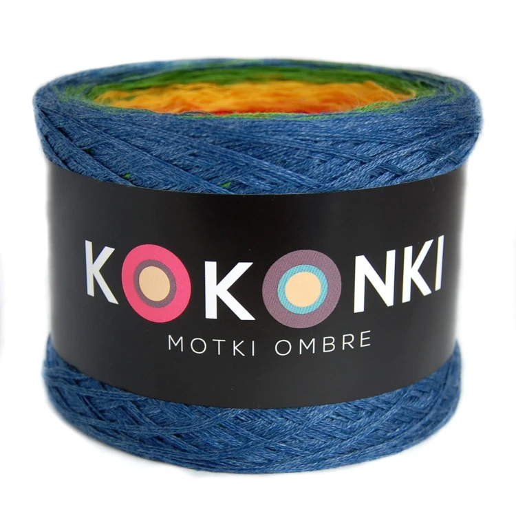KOKONEK Indygo melanż/paproć/kurkuma/koniak/burgund