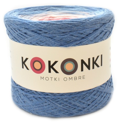 KOKONEK Jeans/błękit/pastelowy róż/malinowy róż
