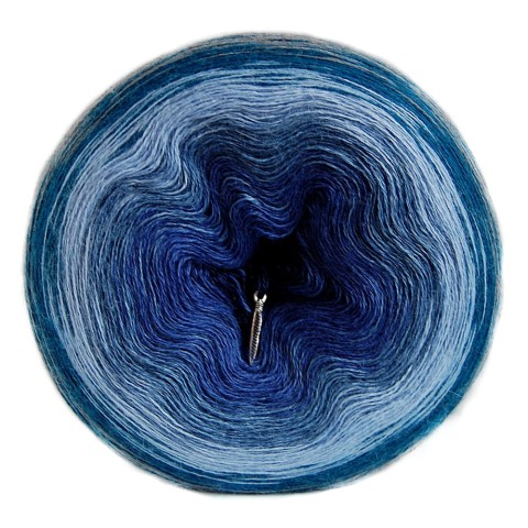 KOKONEK Merino 538 - Średni szary/petrol II/jasne indygo/szaro-niebieski melanż/atrament/granat