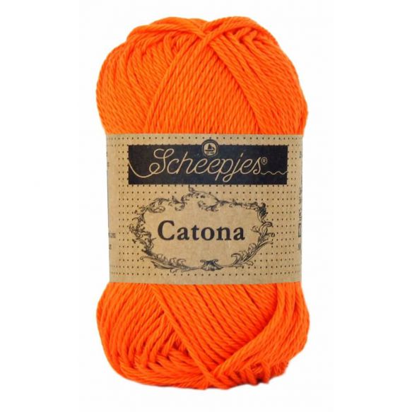 Włóczka Scheepjes Catona 189  królewska pomarańcz