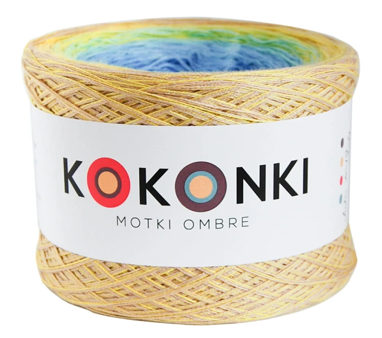 KOKONEK Letnie orzeźwienie-Ciepły beż/intensywny żółty/mięta/błękit/lazur