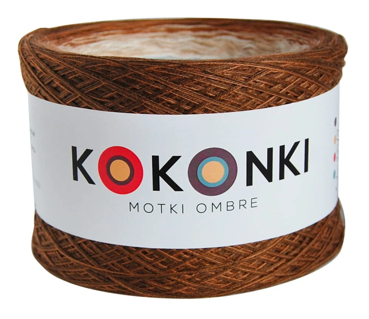 KOKONEK Podróż w nieznane-Orzech/ciepły brąz/ciepły beż/krem/cyjan