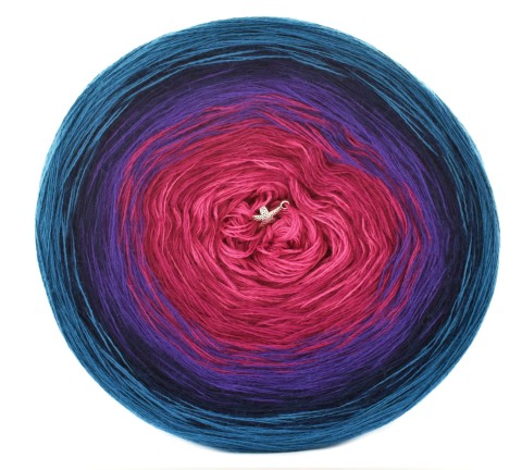 KOKONEK Merino 481 - Petrol/granat/fiolet/jeżyna/piwonia