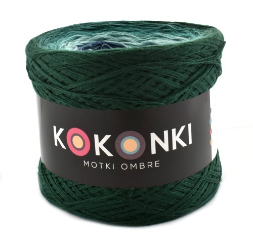 KOKONEK Butelkowa zieleń/ciemny szmaragd/morski/patyna/indygo melanż/petrol