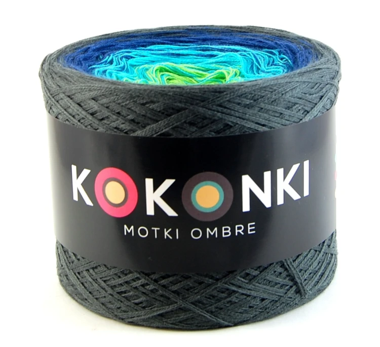 KOKONKI Motek Ciemny szary/granat/turkus/zielone jabłuszko