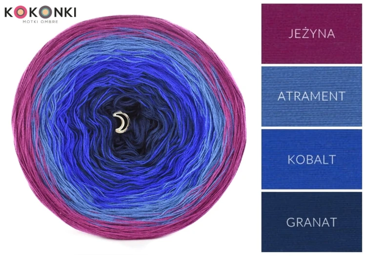 KOKONEK Jeżyna/atrament/kobalt/granat