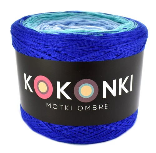 KOKONEK Kobalt/turkus/błękit/biel