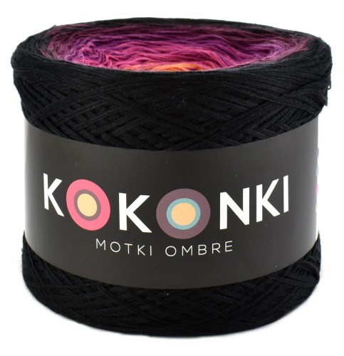 KOKONEK Czarny/wino/jeżyna/piwonia/mango