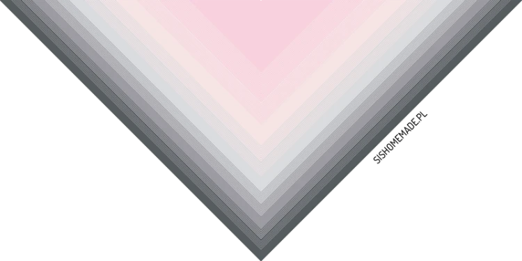 Średni szary melanż/szary/jasny szary/pastelowy róż/jasny róż