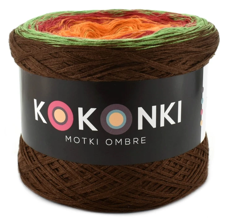 KOKONEK Brąz/zieleń/czerwień/pomarańcz/żółty