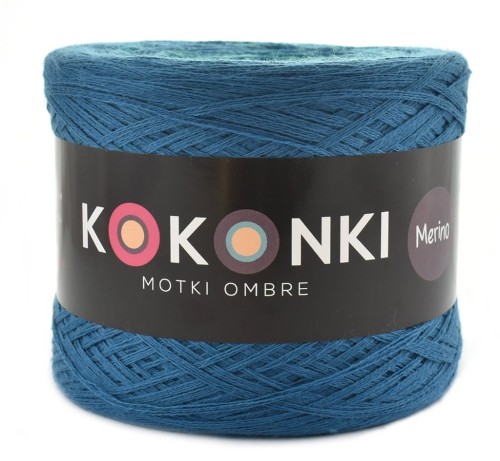 KOKONEK Merino 544 - Petrol/szmaragd/turkus/jasny szary