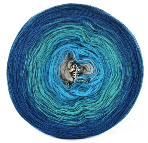 KOKONEK Merino 544 - Petrol/szmaragd/turkus/jasny szary