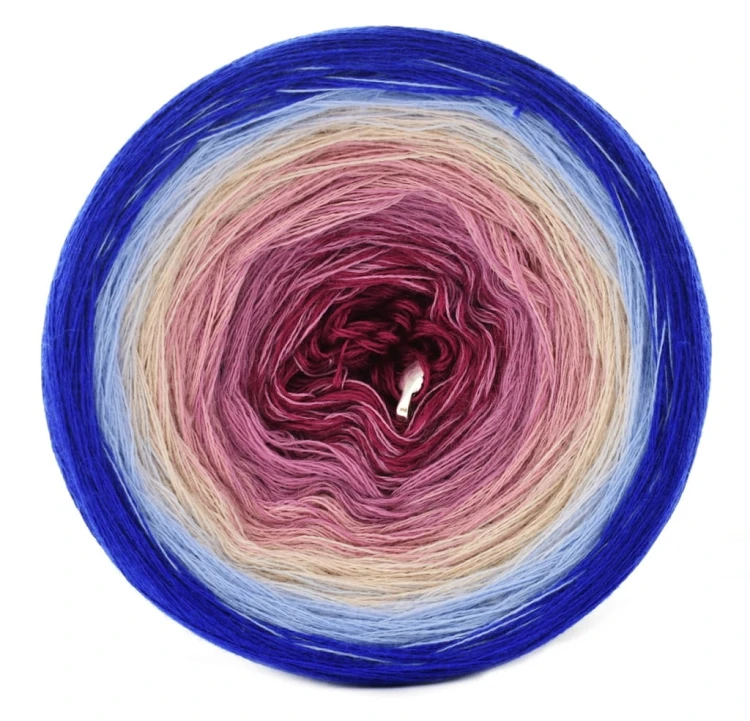 KOKONEK Merino 543 - Szafir/błękit/jasny błękit/nude/brudny róż/wrzos/jeżyna