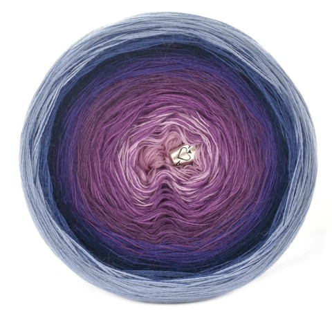 KOKONEK Merino 542 - Jasne indygo/atrament/granat/fiolet/ciemny cyklamen/cyklamen/jasny róż