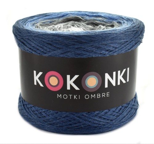 KOKONEK Indygo melanż/jeans melanż/szary melanż/jasny szary