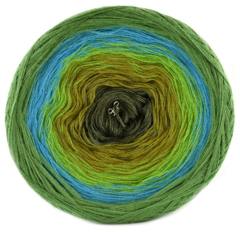 KOKONEK Merino 361 Stream In The Forest - Zieleń/szmaragd/turkus/jasna zieleń/oliwka/khaki