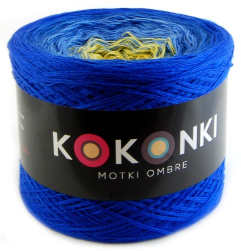 KOKONEK A539 Kobalt/szafir/niebieski/intensywny żółty