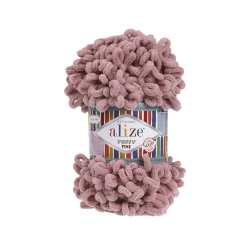 Włóczka Alize Puffy Fine - 295 brudny róż