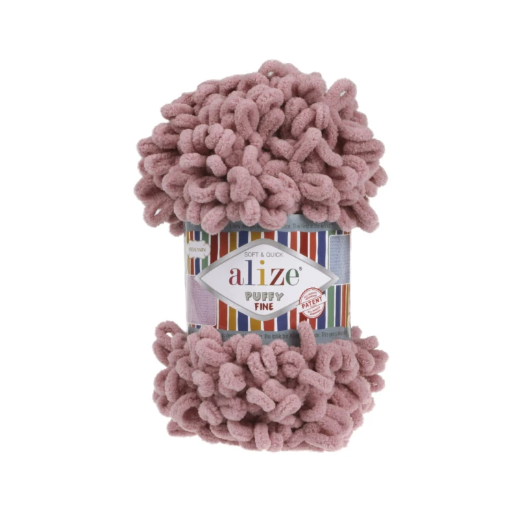 Włóczka Alize Puffy Fine - 295 brudny róż