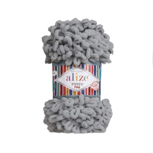 Włóczka Alize Puffy Fine - 343 szary