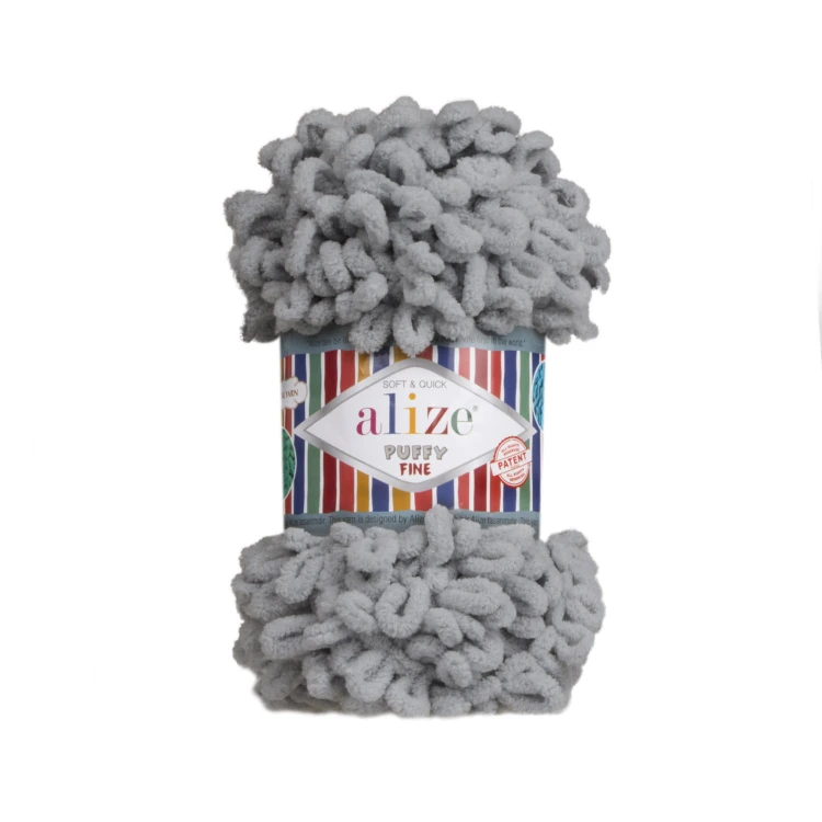 Włóczka Alize Puffy Fine - 343 szary