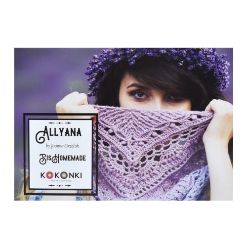 Wzór druty - Allyana Shawl w języku angielskim i polskim
