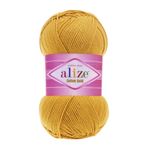Włóczka Alize Cotton Gold 02 / musztarda / 100g