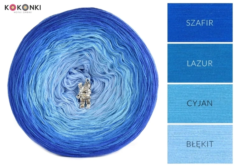 KOKONEK Szafir/lazur/cyjan/błękit
