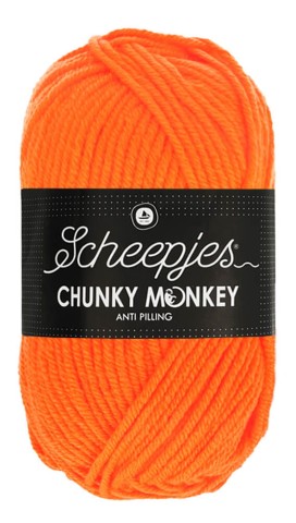 Włóczka Scheepjes Chunky Monkey 100 g - 1256 ultra pomarańcz
