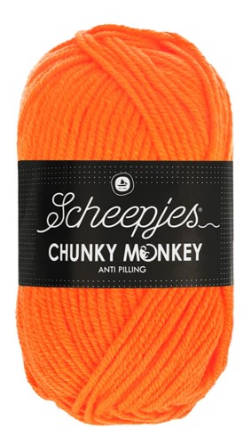 Włóczka Scheepjes Chunky Monkey 100 g - 1256 neonowy pomarańcz