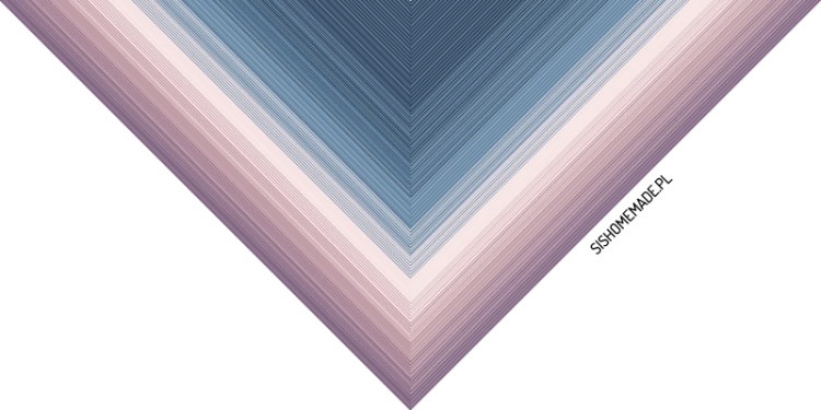KOKONEK Indygo melanż/denim/pastelowy róż/brudny róż/blady fiolet