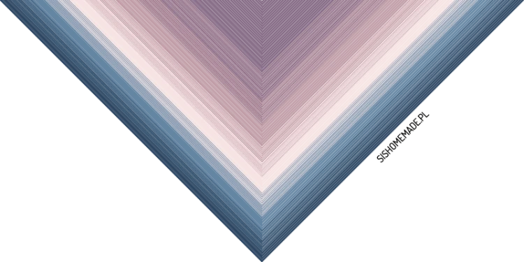 KOKONEK Indygo melanż/denim/pastelowy róż/brudny róż/blady fiolet