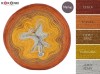 KOKONEK Merino 574 Jarzębinka - Cegła/koniak/ciepły brąz/kurkuma/jasny szary
