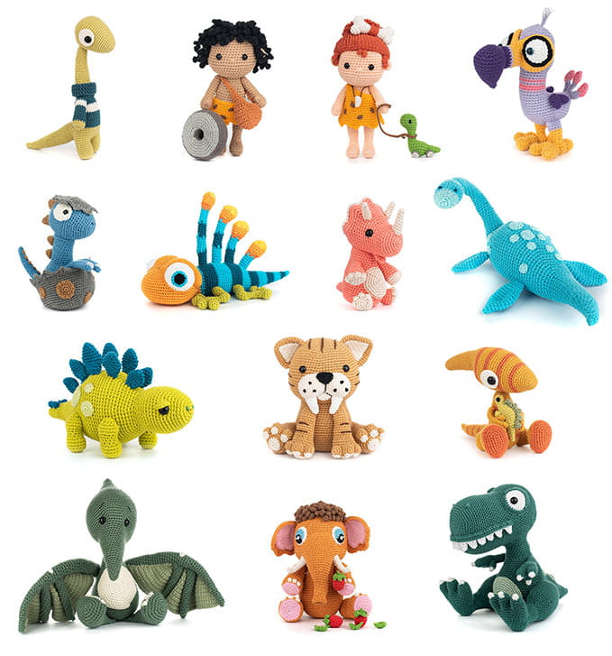 Książka Dinosaurs, Mammoths and More Prehistoric Amigurumi - w języku angielskim