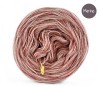 Kokonek Merino Melanż wybranych kolorów. 3 nitkowy Kokonek, po 1 nitce kolorów malwa, zgaszona morela, nude.